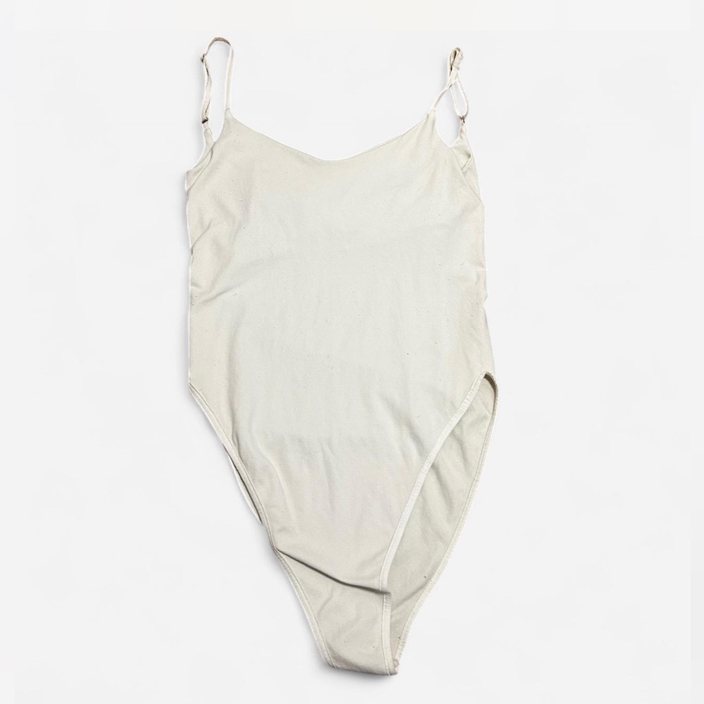 Cream free people Bodysuit